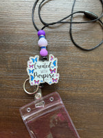 Badge Reel | Faith ID Holder | Nurse Gift | Teacher Gift | Badge Reel with Beads