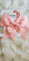 Alyssa Light Pink Girl Bow Small Cheer Bow