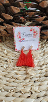 Bethlehem Tassel Earrings Blue, Red & Green