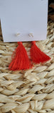 Bethlehem Tassel Earrings Blue, Red & Green