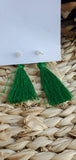 Bethlehem Tassel Earrings Blue, Red & Green