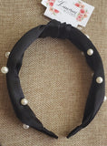 Casper Knotted Headband with Pearls