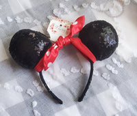 Chucky Black Sequin Minnie Mouse Inspired Headband