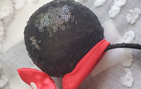 Chucky Black Sequin Minnie Mouse Inspired Headband