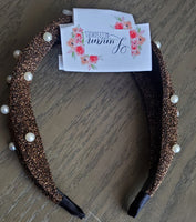 Casper Knotted Headband with Pearls