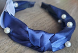 Casper Knotted Headband with Pearls