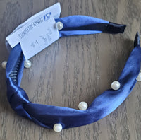 Casper Knotted Headband with Pearls