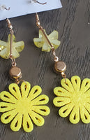 Emberlynn Rhinestone Sunflower Earrings