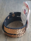 Freyja Gold and Black Fabric Bracelet