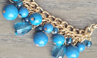 Mylah Blue and Gold Statement Necklace