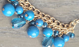 Mylah Blue and Gold Statement Necklace