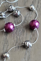 Elia Plum and Silver Necklace