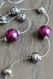 Elia Plum and Silver Necklace