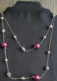 Elia Plum and Silver Necklace