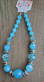 Amaya Aqua Blue Statement Necklace