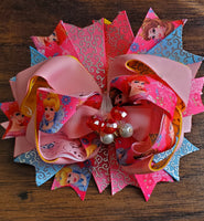 Iraide Pink and Blue Princess Girl Bow