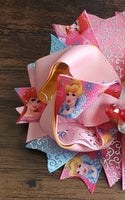 Iraide Pink and Blue Princess Girl Bow