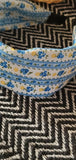 Bruna Blue and White Flower Headband