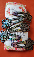 Malva Colorful Flower Girl Hair Clips