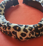 Dacia Fleece Cheetah Print Headband