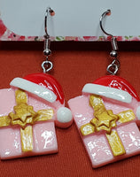 Regina Pink and Gold Christmas Presents Earrings