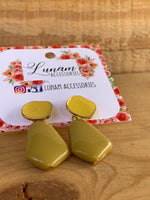 Amarilis Mustard Yellow Dropped Earrings