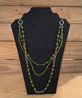 Octavia Olive Green Multilayer Necklace