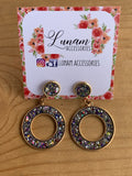 Ren Glitter Earrings, Multicolor Glitter