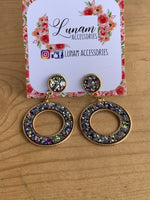 Ren Glitter Earrings, Multicolor Glitter