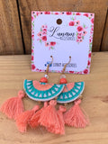 Belen Tassels and Embroidery Multicolor Earrings