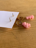 Calanthe Pink Teddy Bear Earrings