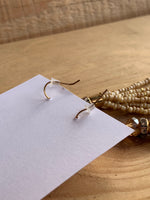 Marilla Champagne and Gold Beaded Earrings