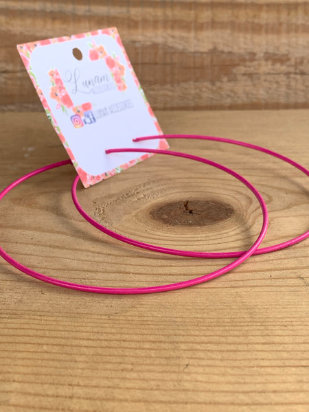 Brisa Pink Hoop Earrings