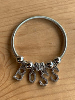 Peony Silver Rhinestone BOSS Bracelet