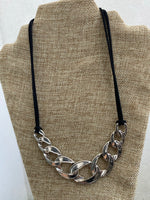 Fernanda Black and Silver Necklace