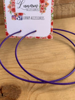 Wisteria Purple Hoop Earrings