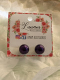 Patricia Blue, Purple and Yellow Pearl Studs