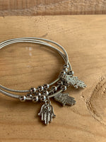 Heather Gold and Silver Hand Bracelet