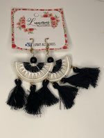 Belen Tassels and Embroidery Multicolor Earrings