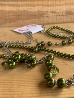 Octavia Olive Green Multilayer Necklace