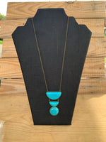 Juliette Turquoise and Brass Long Necklace