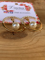 Jacinta Gold Pearl Earrings Silver