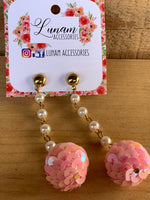 Kamala Pearl and Sequin Statement Earrings