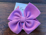 Macayla Fabric Bows Mint, Green, Yellow, Light Purple, Bubble Gum