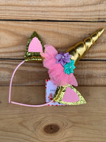 Kinsley Pink Unicorn Headband