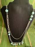 Margarita Mint Green and Silver with imitation pearls