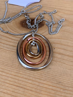 Cheyenne Multi Metal Colors Oval Necklace