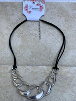 Fernanda Black and Silver Necklace