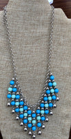 Abris Green and Blue Silver Necklace