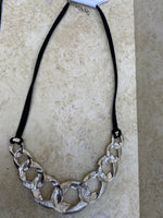 Fernanda Black and Silver Necklace